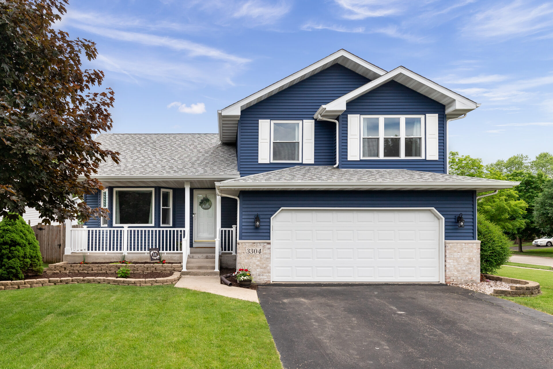 Suburban home exterior and driveway ready for inspection